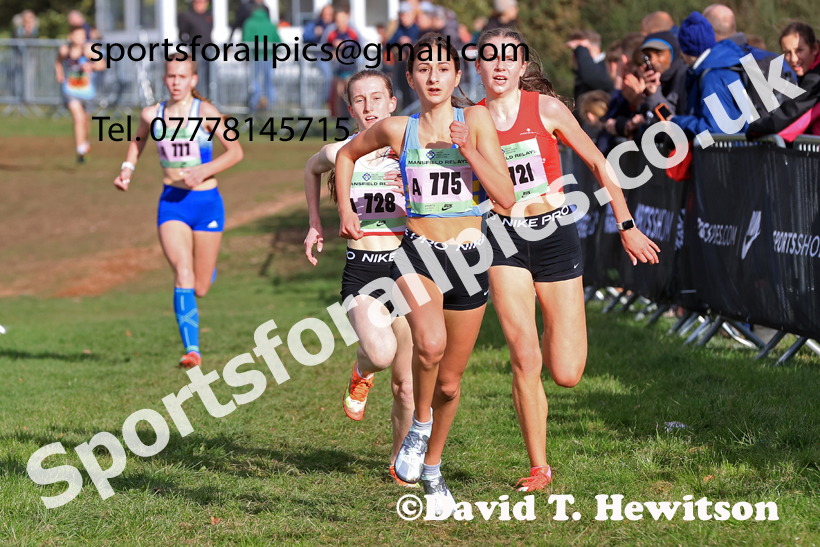 Girls Under-15s 2025 National Cross Country Relays, Berry Hill Park, Mansfield. Photo: David T. Hewitson/Sports for All Pics